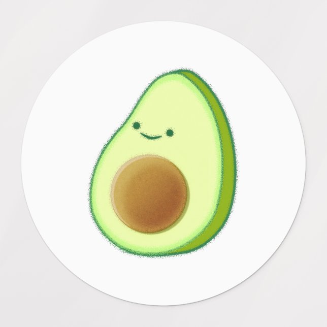 Cute Avocado Drawing Food (Design 1)