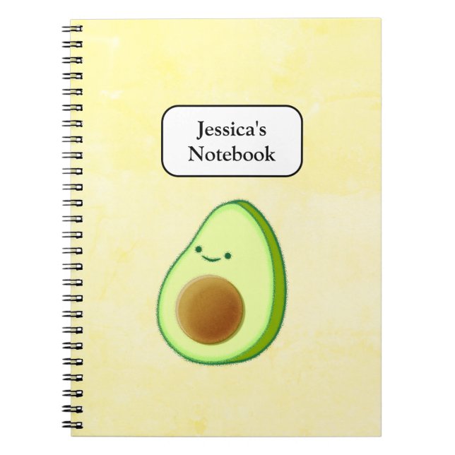 Cute Avocado Drawing Notebook (Front)
