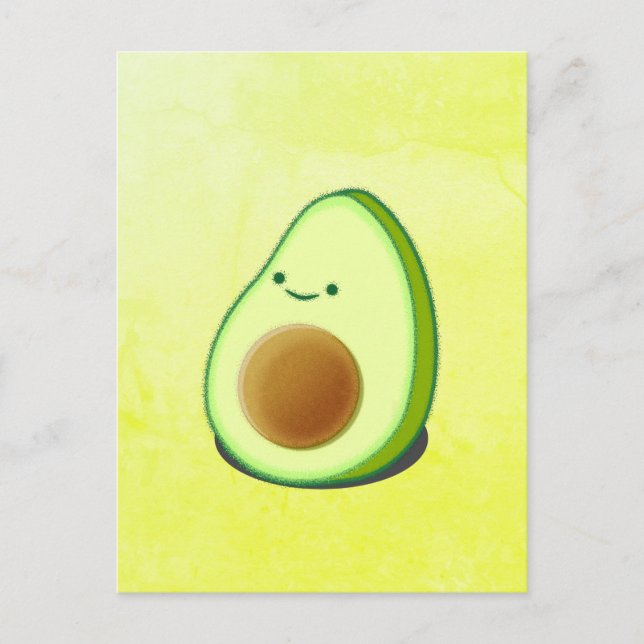 Cute Avocado Drawing Postcard (Front)