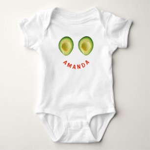 Cute Avocado Fave 4Amanda (Name) Baby Bodysuit