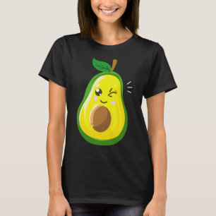 Cute Avocado Gift For Kids Men Women Funny Winking T-Shirt