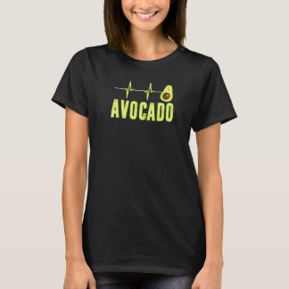 Cute Avocado Heartbeat Vegan For Men Women Guacamo T-Shirt