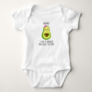 Cute Avocado I Love It When We Avocuddle Mummy  Baby Bodysuit
