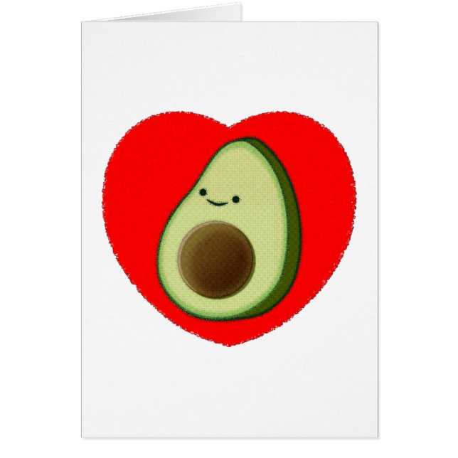 Cute Avocado In Red Heart (Front)
