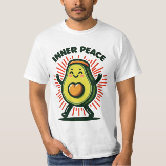 Cute Avocado "Inner Peace" Funny Yoga T-Shirt