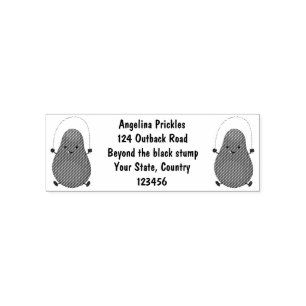 Cute avocado jump rope cartoon illustration self-inking stamp