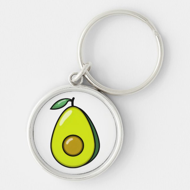 Cute Avocado Key Ring (Front)