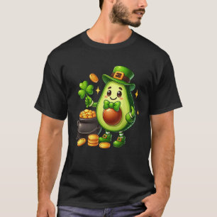 Cute Avocado Leprechaun St Patricks Day Boys Girls T-Shirt