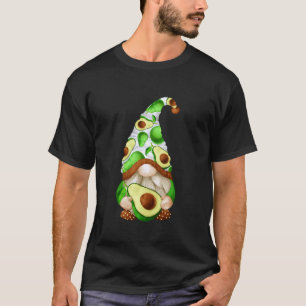 Cute Avocado Lover Gnomie for Xmas Couple Funny Ve T-Shirt