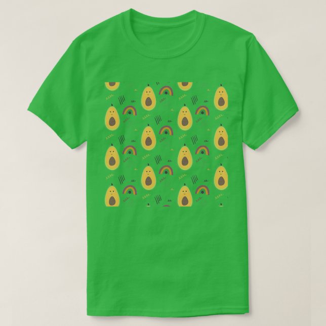 Cute Avocado Pattern 5 T-Shirt (Design Front)