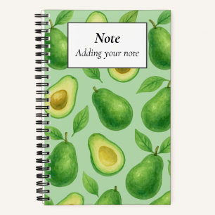 Cute Avocado pattern   Green Aesthetic Fruit gift Notebook