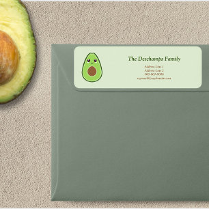 Cute Avocado Return Address Label