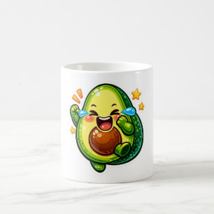 cute avocado sticker, laughing tears of joySticker Coffee Mug