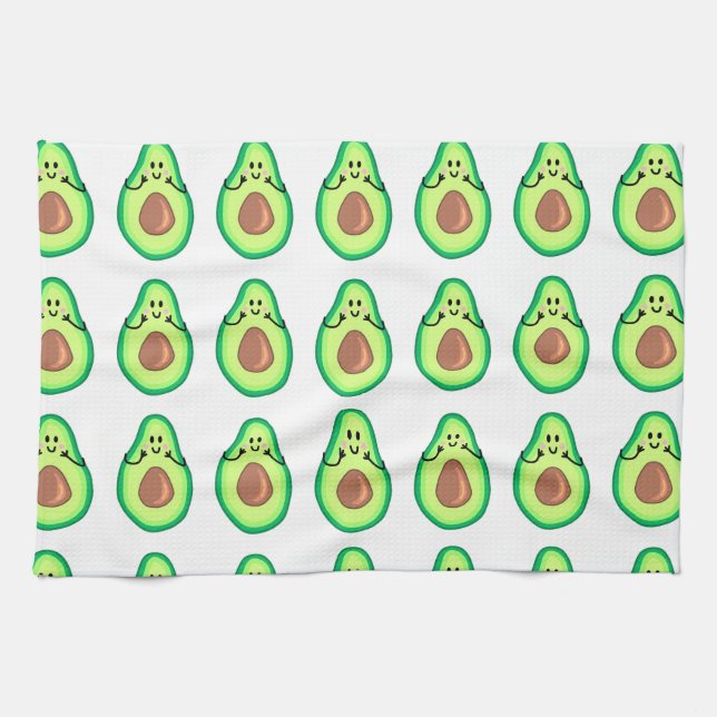 Cute Avocado Tea Towel (Horizontal)