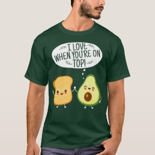 Cute Avocado Toast Pun Avocado Love Healthy Food L T-Shirt