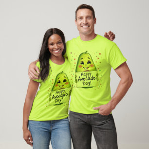 Cute Avocado with Hearts – Kawaii Food Art T-Shirt