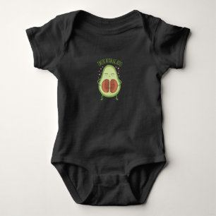 Cute Avocado Young Mummy Baby Bodysuit