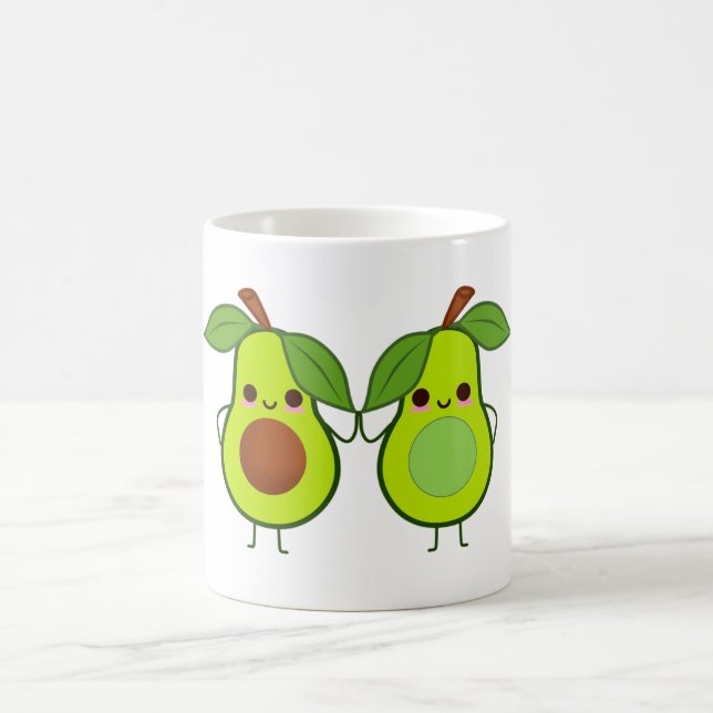 Cute Avocados holding hands mug (Center)