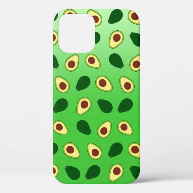 Cute Avocados slice summer green gradient Pattern Case-Mate iPhone Case (Back)