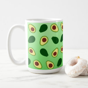Cute Avocados slice summer green gradient Pattern Coffee Mug