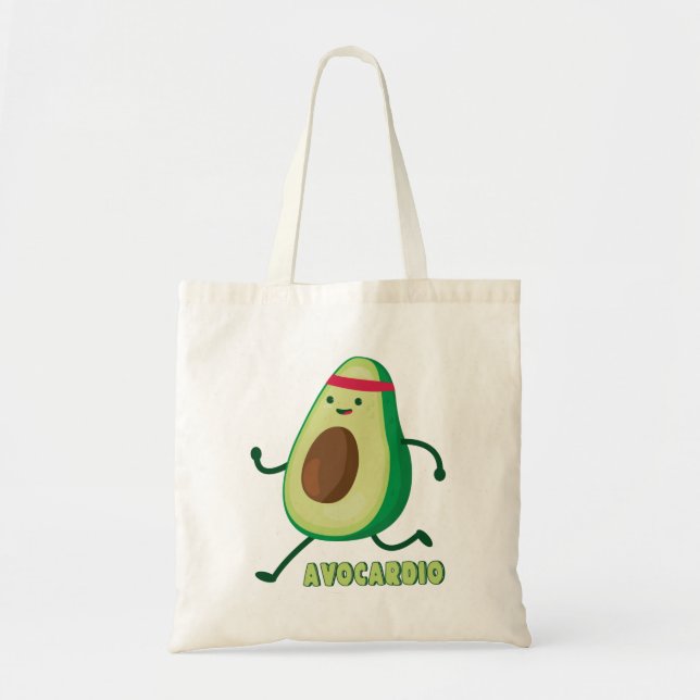 Cute Avocardio Cartoon Tote Bag (Front)