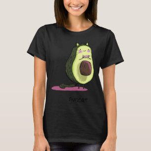 Cute Avocat Avocado Pink Cat Kitten Pun Healthy Ve T-Shirt