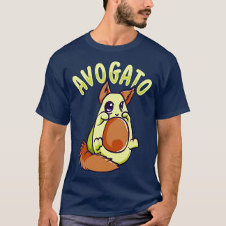 Cute Avogato Avocado Cat Funny Kitty Avogato Pun 1 T-Shirt