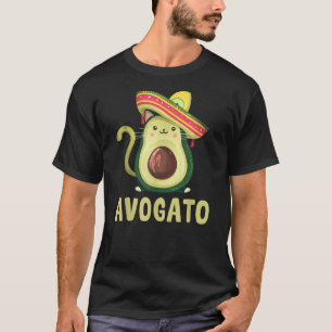 Cute Avogato Funny Cinco de Mayo Cat Avocado Kids T-Shirt