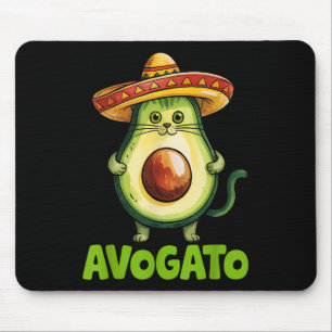 Cute Avogato Sombrero Cat Funny Cinco De Mayo Wome Mouse Mat