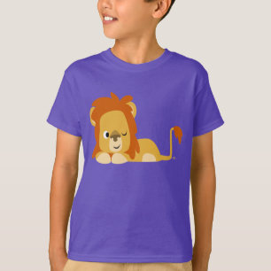 Cute Awake Cartoon Lion Children T-shirt