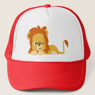 Cute Awake Cartoon Lion Hat