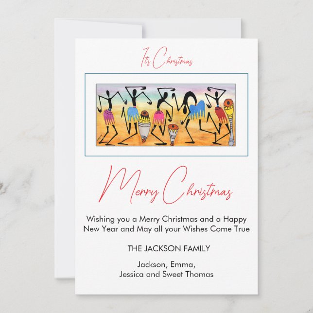 Cute, Awesome, Merry Christmas Celebration Holiday Card (Front)