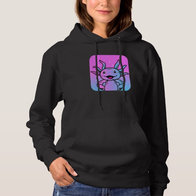 Cute Axolotl Amphibian Hoodie (Front)