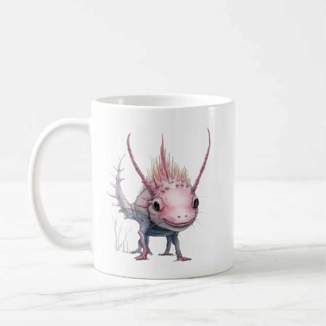 Cute Axolotl Art Coffee Mug (Left)