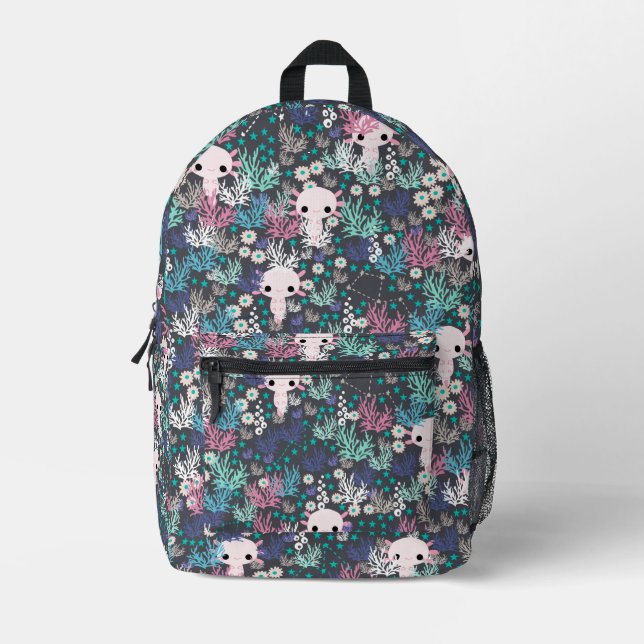 Cute Axolotl Backpack (Front)