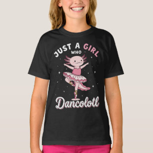 Cute Axolotl Ballerina in Pastel Pink Tutu T-Shirt
