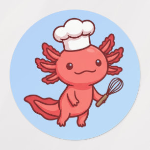 Cute Axolotl Characters Sticker Sheet