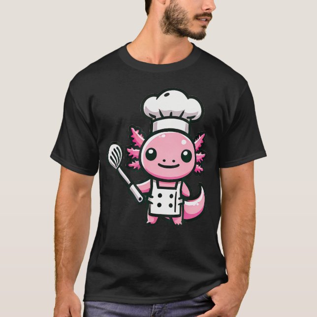 Cute Axolotl Chef T-Shirt (Front)