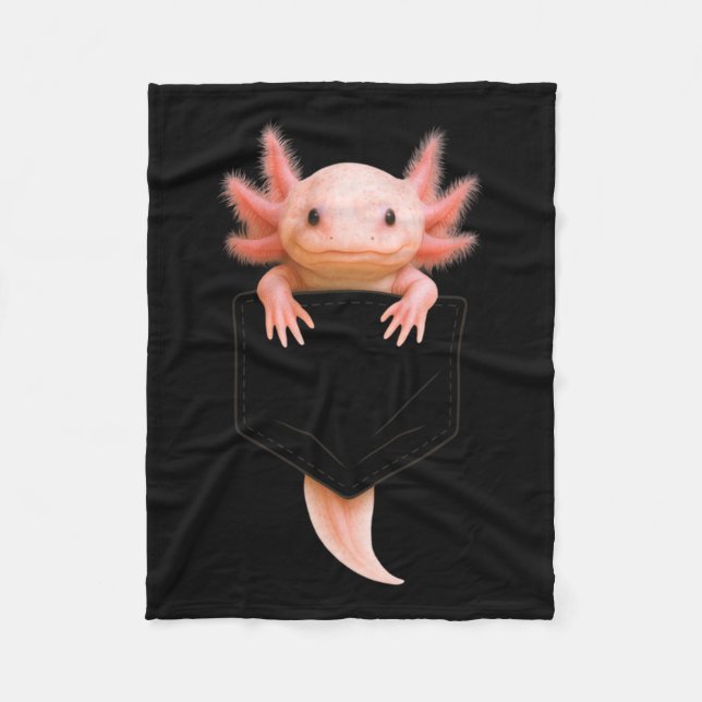 Cute Axolotl Cket Funny For Men Women Teen Kid Lon Fleece Blanket (Front)
