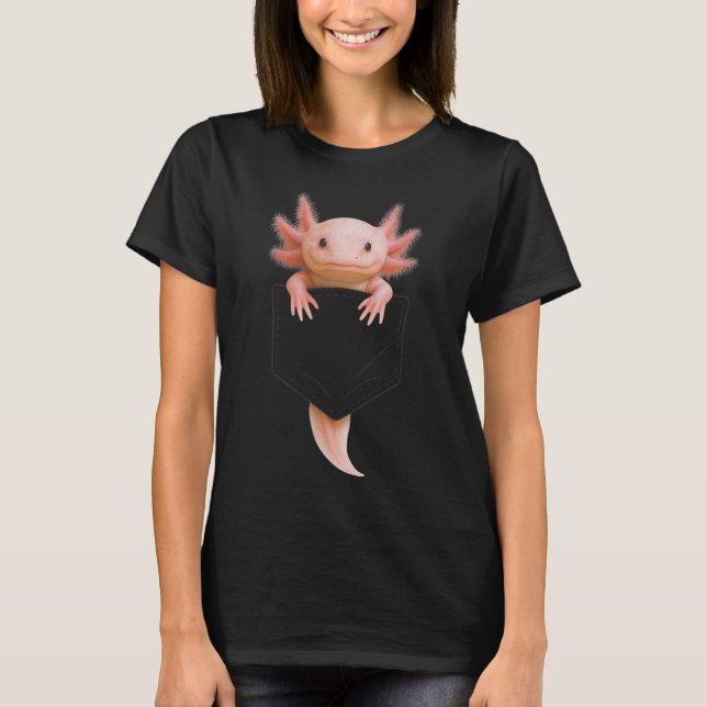 Cute Axolotl Cket Funny For Men Women Teen Kid  T-Shirt (Front)