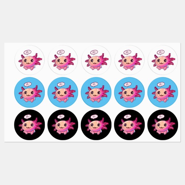 Cute Axolotl Comic in cartoon style (Sheet)