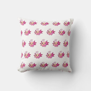 Cute Axolotl Comic in cartoon style Cushion