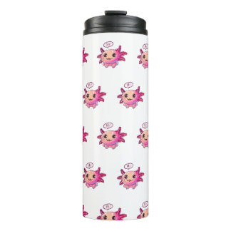 Cute Axolotl Comic in cartoon style Thermal Tumbler