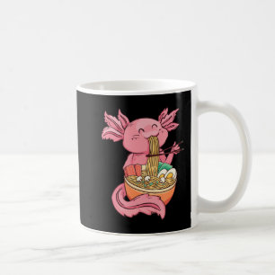 Cute Axolotl Eating Ramen Noodles Kawaii Anime Gir Coffee Mug