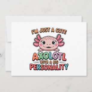 Cute Axolotl funny saying colourful design gift  Holiday Card