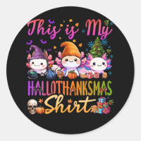 Cute Axolotl HalloThanksMas Halloween Thanksgiving