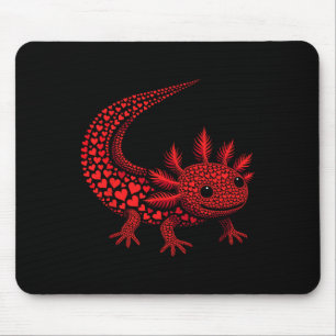 Cute Axolotl Heart Kids Mens Womens Valentine Axol Mouse Mat