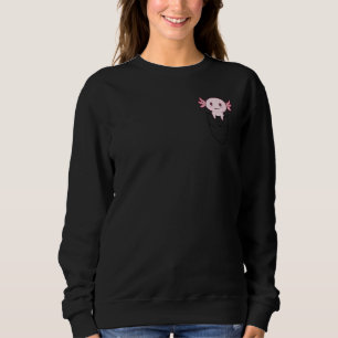 Cute Axolotl In A Pocket Print On A 1 Sweatshirt
