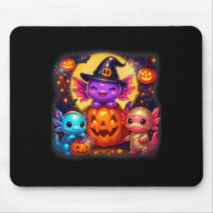 Cute Axolotl Jack O Lantern Halloween Costumes Boy Mouse Mat