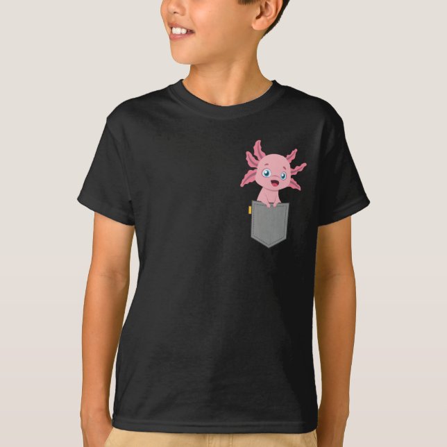 Cute Axolotl Kawaii Animal T-Shirt (Front)